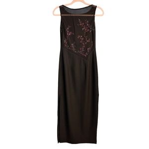 A.B.S Dress Women Size 4 Beaded Floral Lace Romantic Goth Whimsigoth